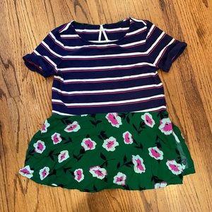 Anthropologie floral hem T shirt